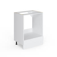 UNTERSCHRANK R-Line Weiß Hochglanz 60 cm mit Großnische, ohne AP - Weiß Hochglanz/Weiß, Holzwerkstoff (60/81.6/46cm) - Vicco
