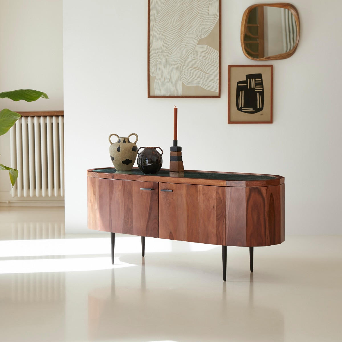 TV-SCHRANK Jade Braun aus Palisander - Braun, Holz (130/56/42cm) - Tikamoon