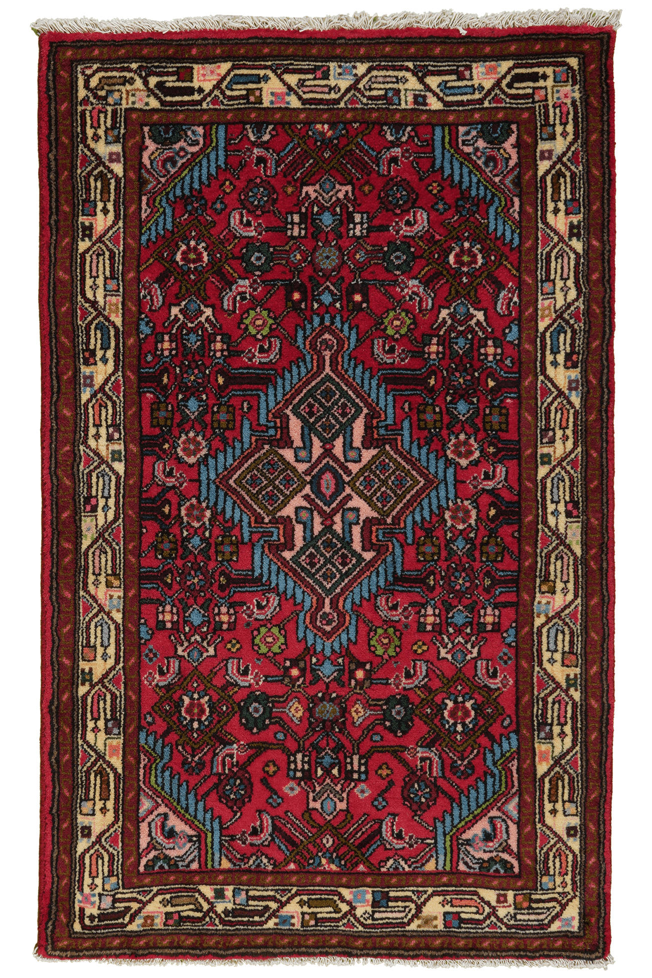 TEPPICH Assadabad Rot 129/80 cm Schurwolle - Rot, Textil (80/129cm) - Looma