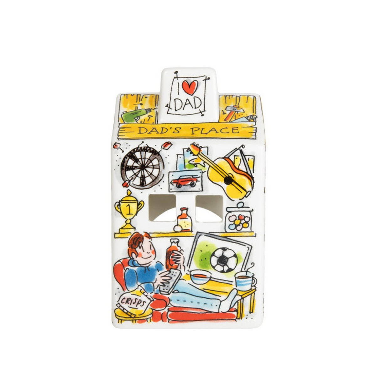 LICHTHAUS Vatertag Mancave in Bunt - 14,50cm - Multicolor, Keramik (8.5/14.5/8.3cm) - Blond Amsterdam