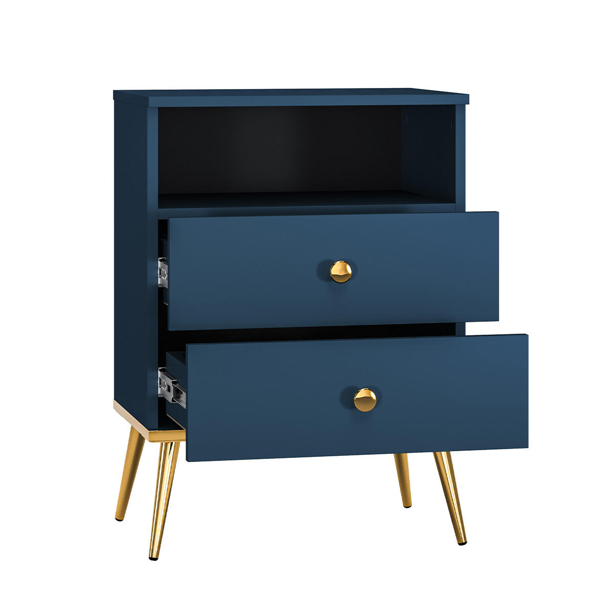 NOČNÍ STOLEK Thalia Modrá - modrá, kompozitní dřevo (50/70/34cm) - Petits-meubles