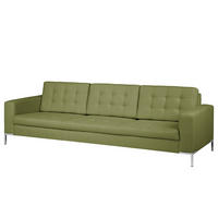 3-SITZER SOFA - Stoff, Olivgrün - Olivgrün, Textil (248/80/87cm) - home24