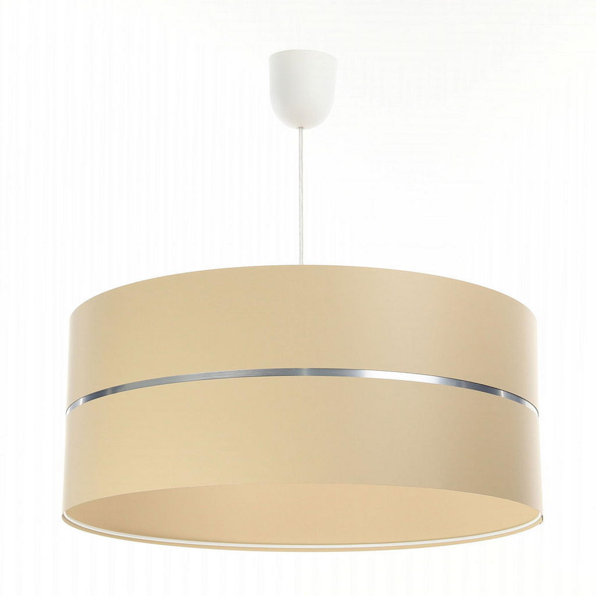 HÄNGELEUCHTE Silber 30/21 cm - Beige/Silberfarben, Kunststoff (30/0.45/21cm) - ONZENO