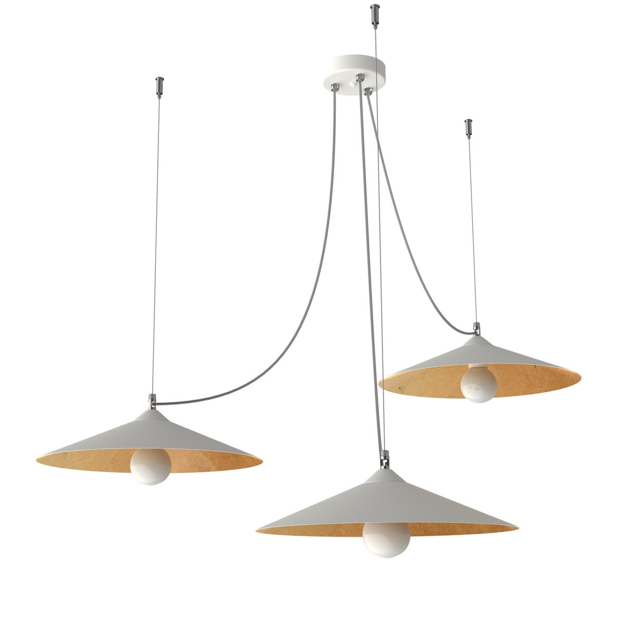 HÄNGELEUCHTE - Goldfarben, Metall (40/40/9cm) - Lumicom