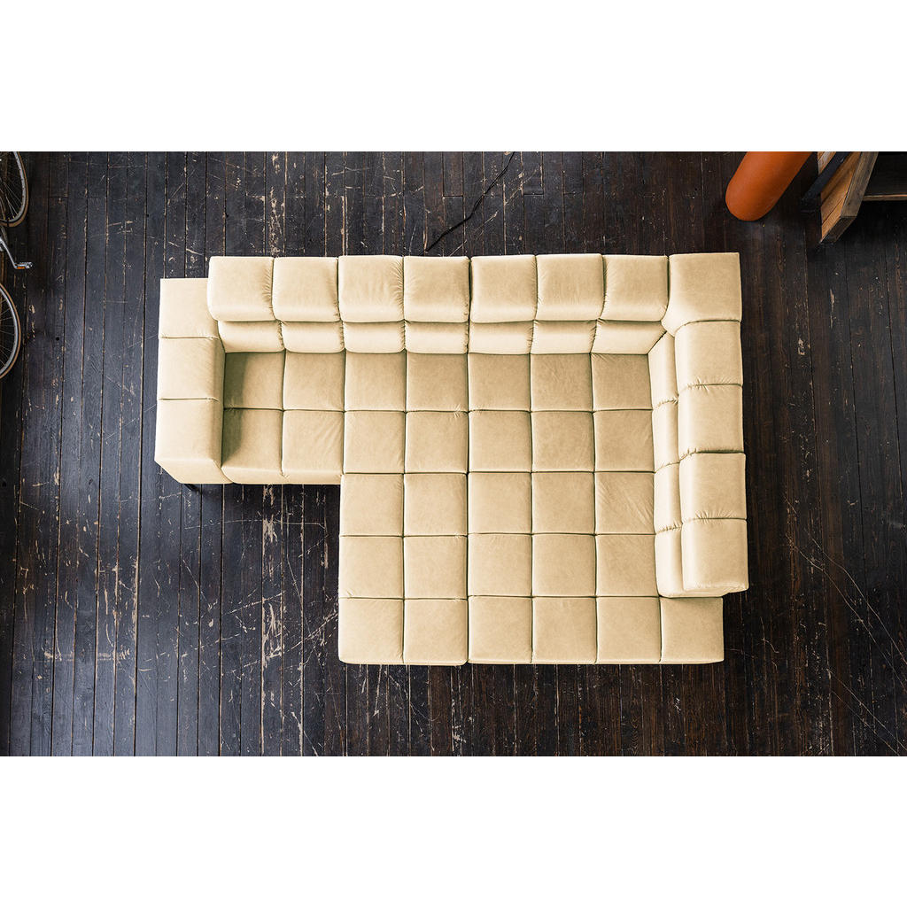 Thumbnail - Kawola Ecksofa, Beige, Leder, Echtholz, 4-Sitzer, Füllung: Komfortschaum, Ottomane rechts, L-Form, 321x216 cm, Wohnzimme...