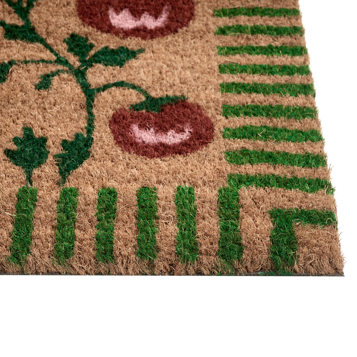 FUSSMATTE Naturfarben 50/80 cm Tomate Kokosfasern Knik - Naturfarben, Textil (50/80cm) - Beliani