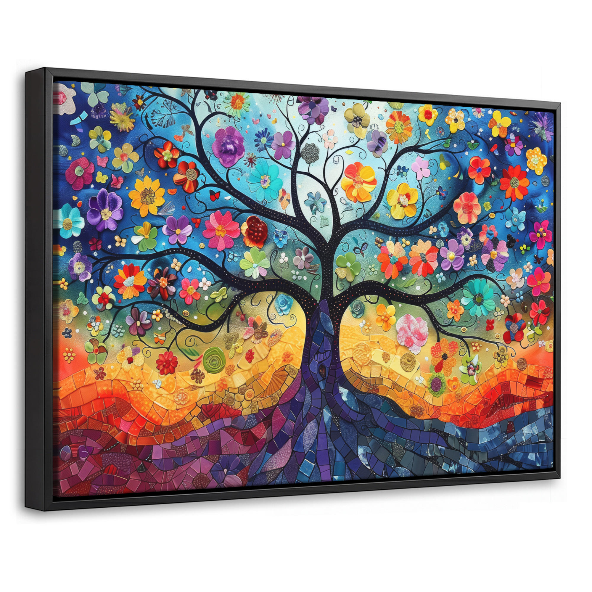 MuchoWow Leinwand Dunkelblau 60x40 cm