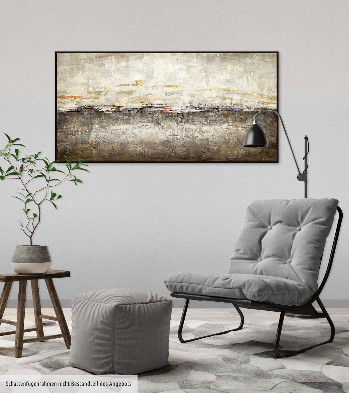 ACRYLBILD HANDGEMALT 100/50 cm - Braun, Holz/Textil (100/50cm) - KUNSTLOFT