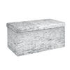 SITZBANK Faltbar mit Samtbezug 76/38/38 cm (Blau) - Blau, Karton (38/38/76cm) - Intirilife