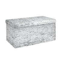 SITZBANK Faltbar mit Samtbezug 76/38/38 cm (Blau) - Blau, Karton (38/38/76cm) - Intirilife