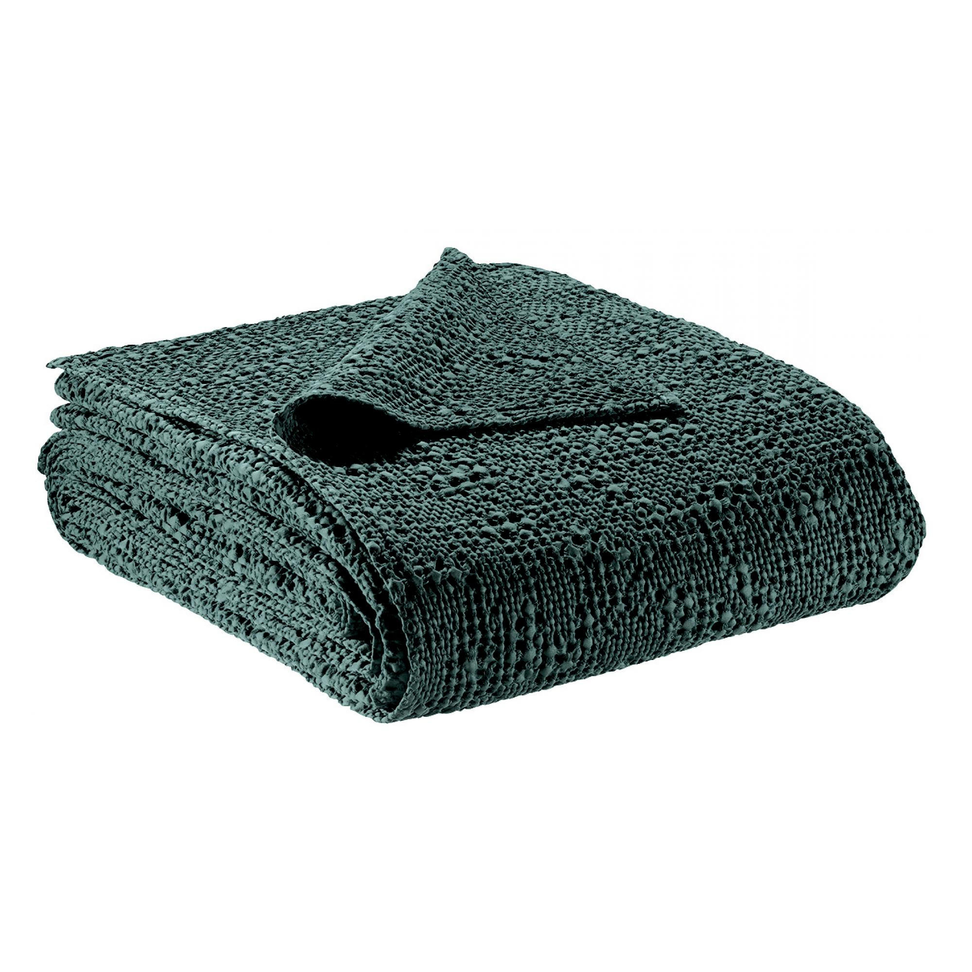 BETTÜBERWURF Tana prusse 240 x 260 cm - Blau, Textil (240/260cm) - Vivaraise