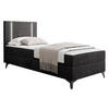BOXBETT Ono 1, Setite: Links - Schwarz, Holz/Textil (90/200cm) - MIRJAN24