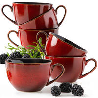 TASSEN-SET GAMBIA 6-tlg - Rot, Keramik (0.22L) - Ritzenhoff Breker