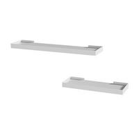 WANDREGAL Erni Weiß 60 x 3 cm 2er-Set - Weiß, Holzwerkstoff (60/3/15cm) - Vicco