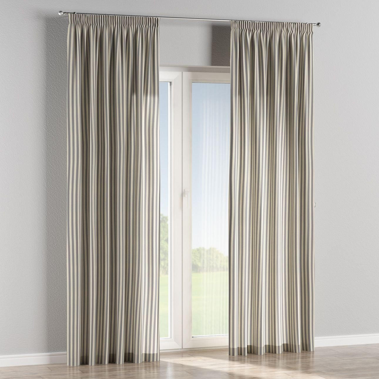 VORHANG Quadro dunkelblau und ecru, 130x245 cm - Blau, Textil (130/245cm) - Dekoria