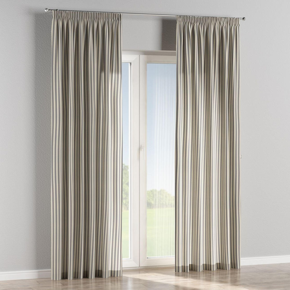 VORHANG Quadro dunkelblau und ecru, 130x100 cm - Blau, Textil (130/100cm) - Dekoria