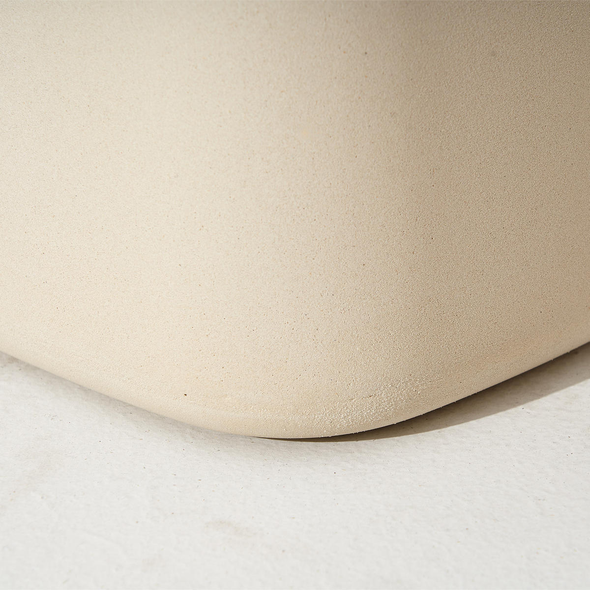 BEISTELLTISCH HORIZON aus Beton 40 x 40 x 50.8 cm - Creme, Naturmaterialien (40/40/50.8cm) - Elementi