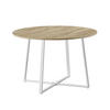 ESSTISCH NOA Sandeiche, 110/110/76 cm - Weiß/Eiche San Remo, Holzwerkstoff/Metall (110/110/76cm) - B&D Home