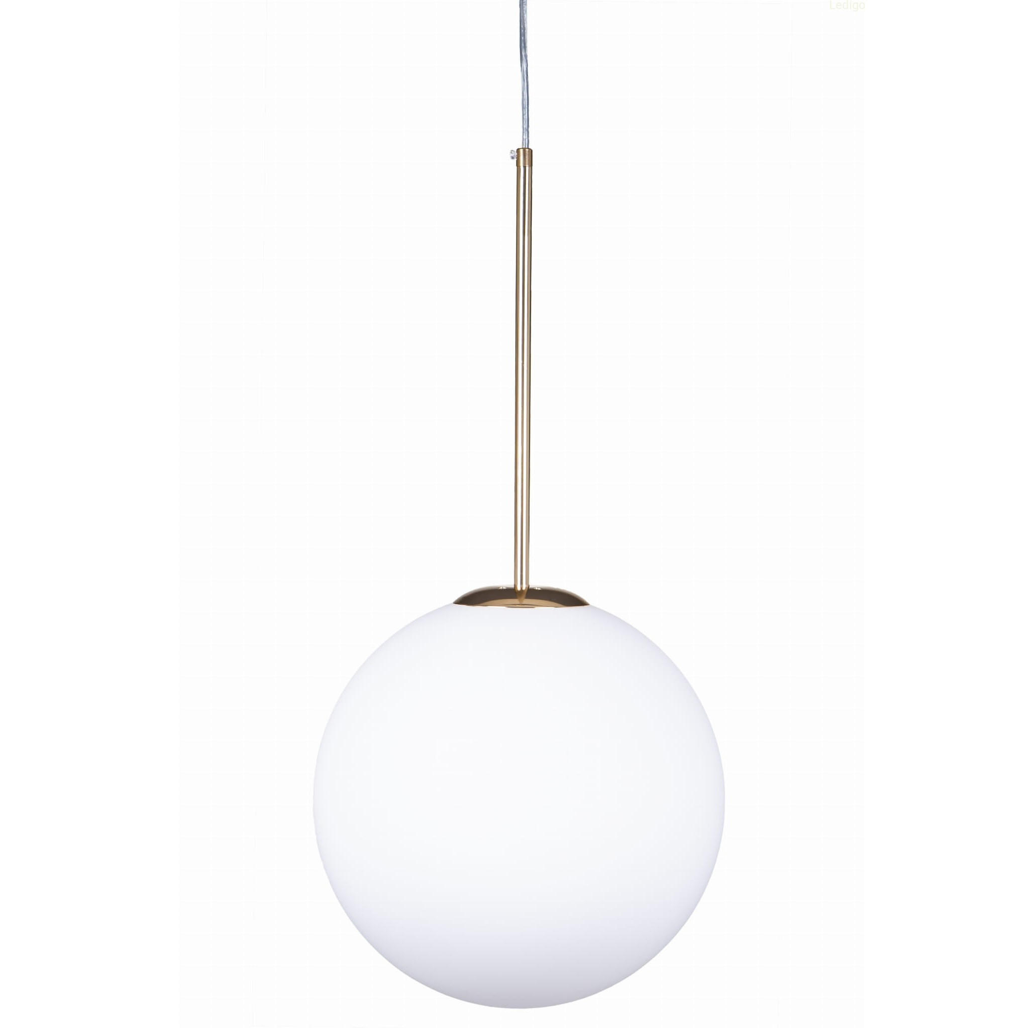 PENDELLEUCHTE Paris - Goldfarben/Weiß, Glas/Metall (30/30/118cm) - kiki design