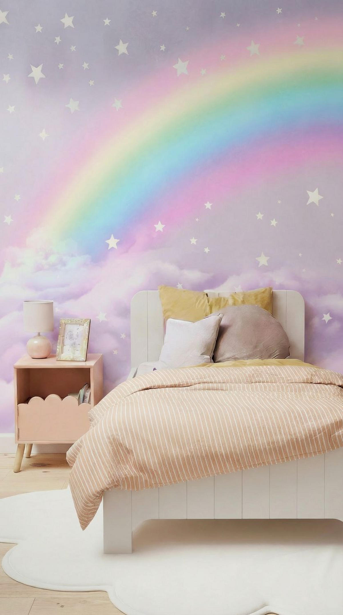 FOTOTAPETE Regenbogen 400 x 279 cm - Lila, Papier (400/279cm) - Sanders & Sanders