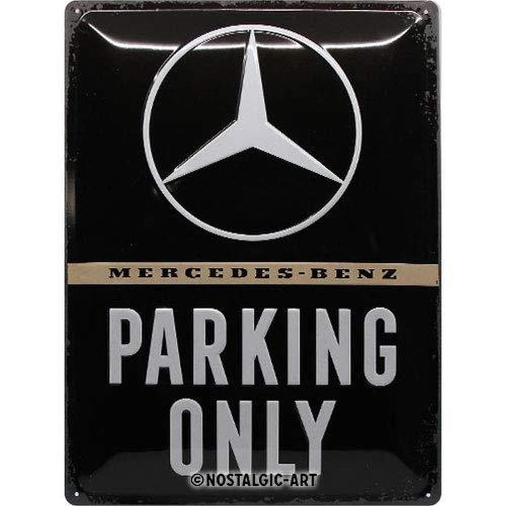BLECHSCHILD 30/40 cm Mercedes-Benz Parking Only - Multicolor, Metall (30/40/0.2cm) - Nostalgic-Art