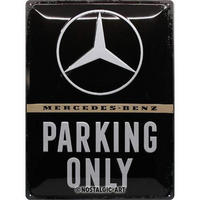 BLECHSCHILD 30/40 cm Mercedes-Benz Parking Only - Multicolor, Metall (30/40/0.2cm) - Nostalgic-Art