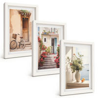 BILDER SET 3er Set - 20x30 cm Weißer Rahmen - Charmante Küstenstraßen - Weiß, Kunststoff (20/30cm) - TULUP