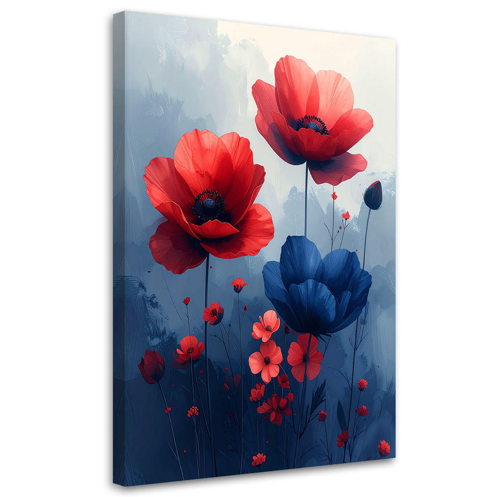 Feeby Leinwandbilder, Rot 60x90 cm