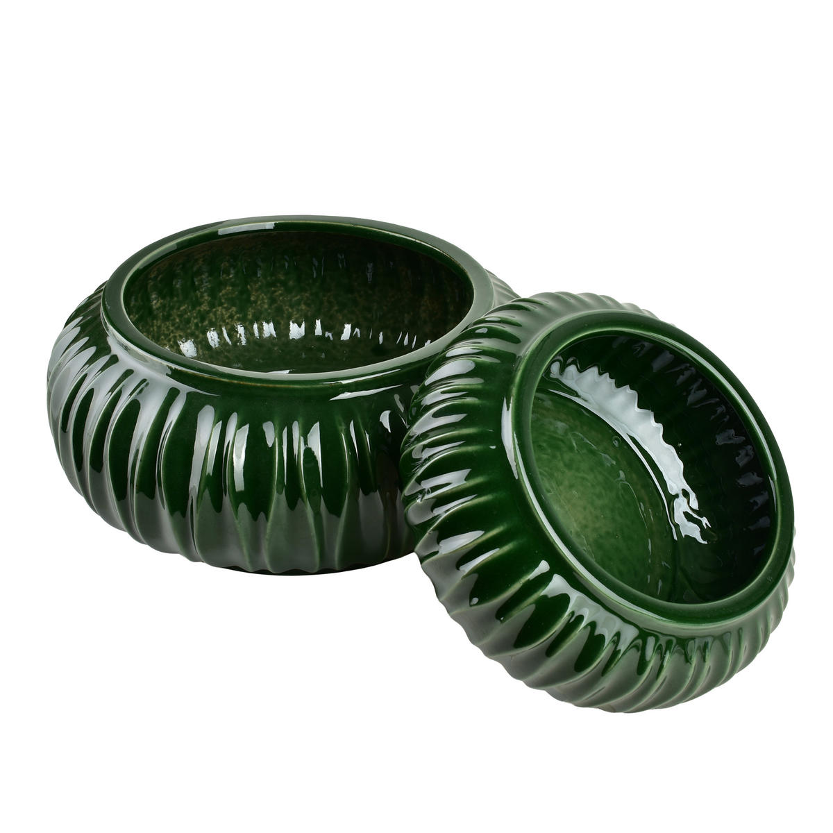 VASE MANON Dunkelgrün Keramik - Grün, Keramik (12cm) - Mondex