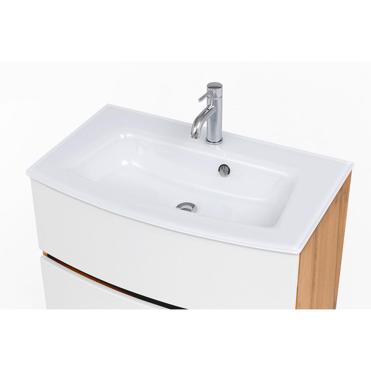 BADMÖBEL-SET 4-TLG. Lauria-03 - Weiß, Holzwerkstoff (200/200/49cm) - Lomado