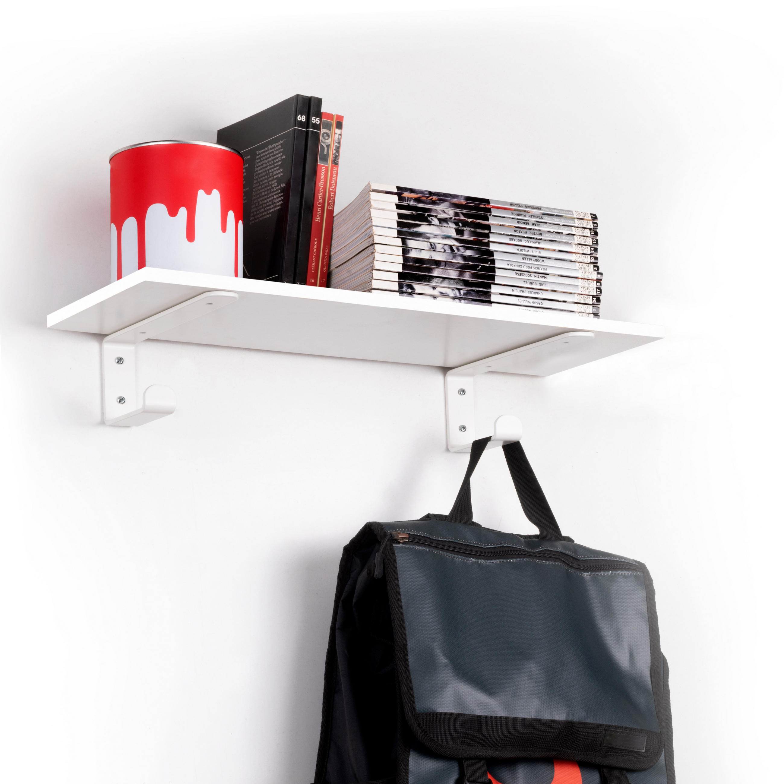 Thumbnail - Emuca Träger-Set, Weiß, Metall, 3x8x20 cm, Wohnzimmer, Regale, Wandregale