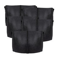 PFLANZSACK Vliesstoff 55/30 cm (5-tlg. Set) - Schwarz, Textil (30cm) - Intirilife