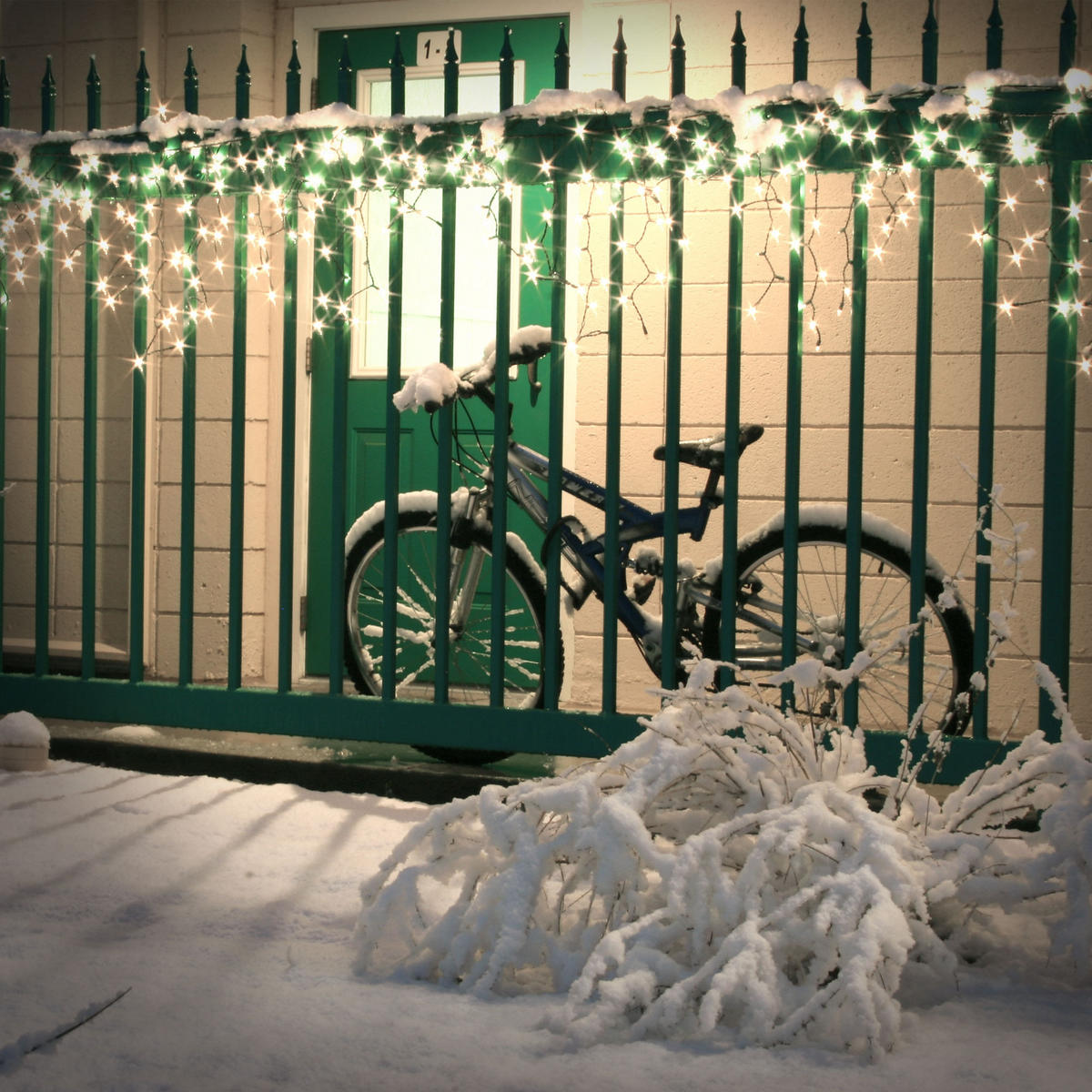 LICHTERKETTE Vorhang 300 cm mit 90 LED Warmweiß - Grün, Kunststoff (300cm) - ECD-Germany