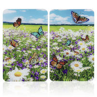 HERDABDECKPLATTEN 2er-Set Summer Meadow - Multicolor, Glas (30/5.5/52cm) - Maximex