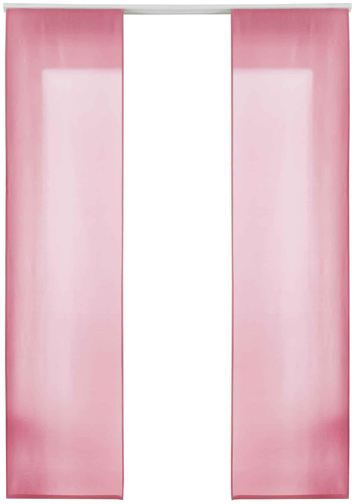 VORHANG 2ER SET HxB 245x60 cm Pink - Pink, Textil (60/245cm) - Gardinenbox
