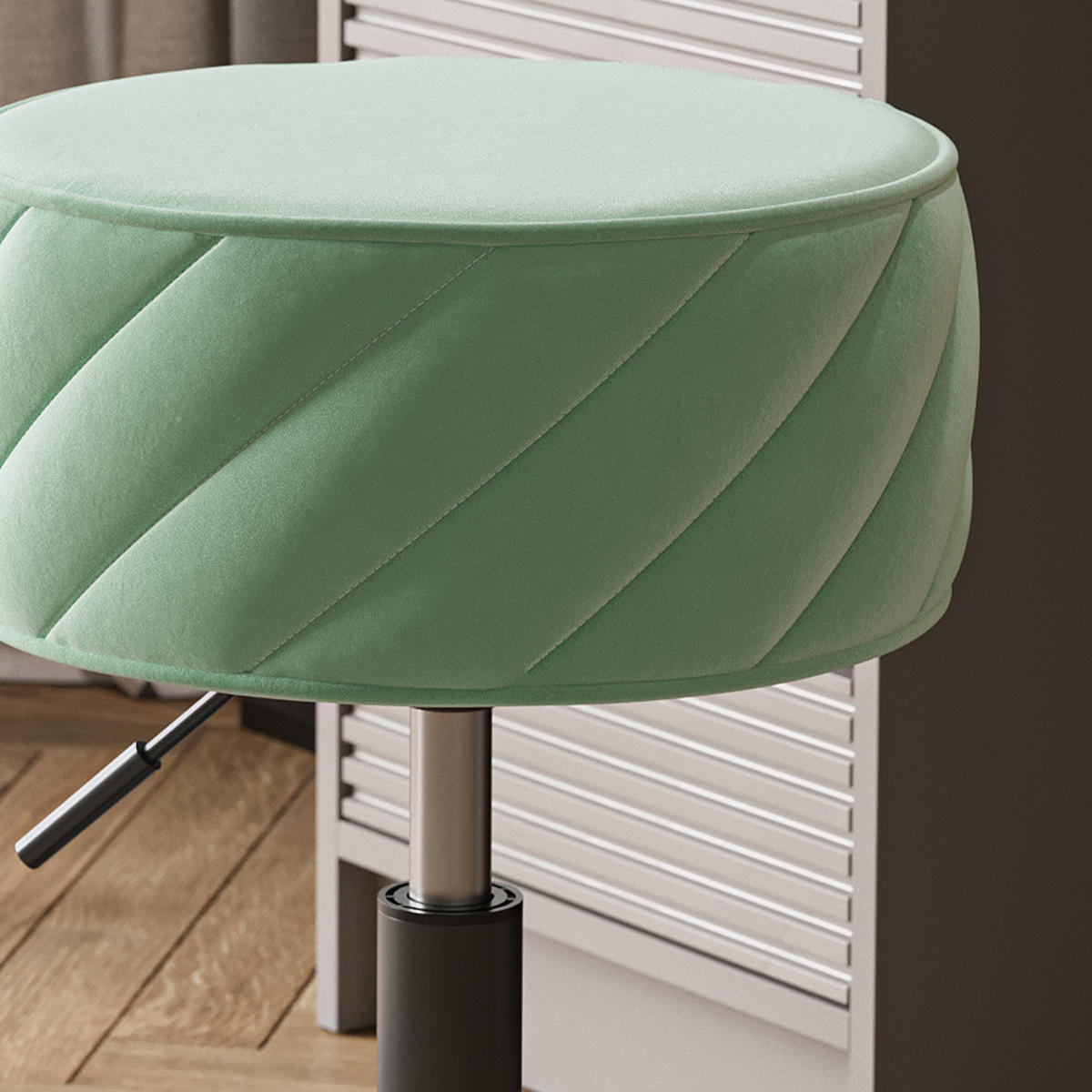 HOCKER Cherio Mintgrün 35 x 64 cm - Mintgrün, Textil (35/50.5/38.5cm) - Vicco