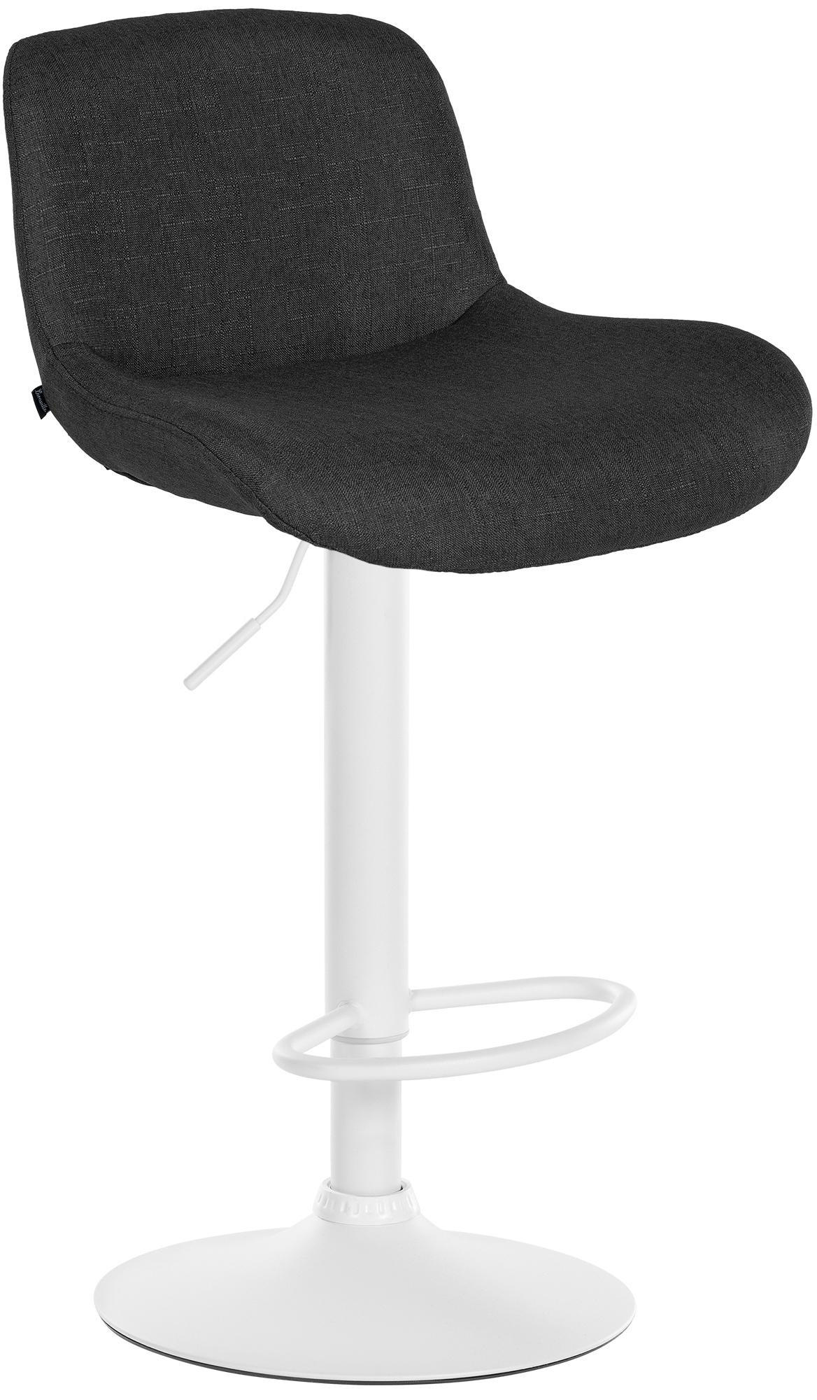BARHOCKER Samt schwarz - Schwarz/Weiß, Textil/Metall (50/85/50cm) - CLP