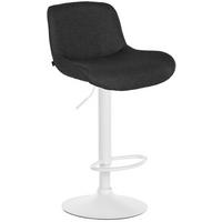 BARHOCKER Samt schwarz - Schwarz/Weiß, Textil/Metall (50/85/50cm) - CLP
