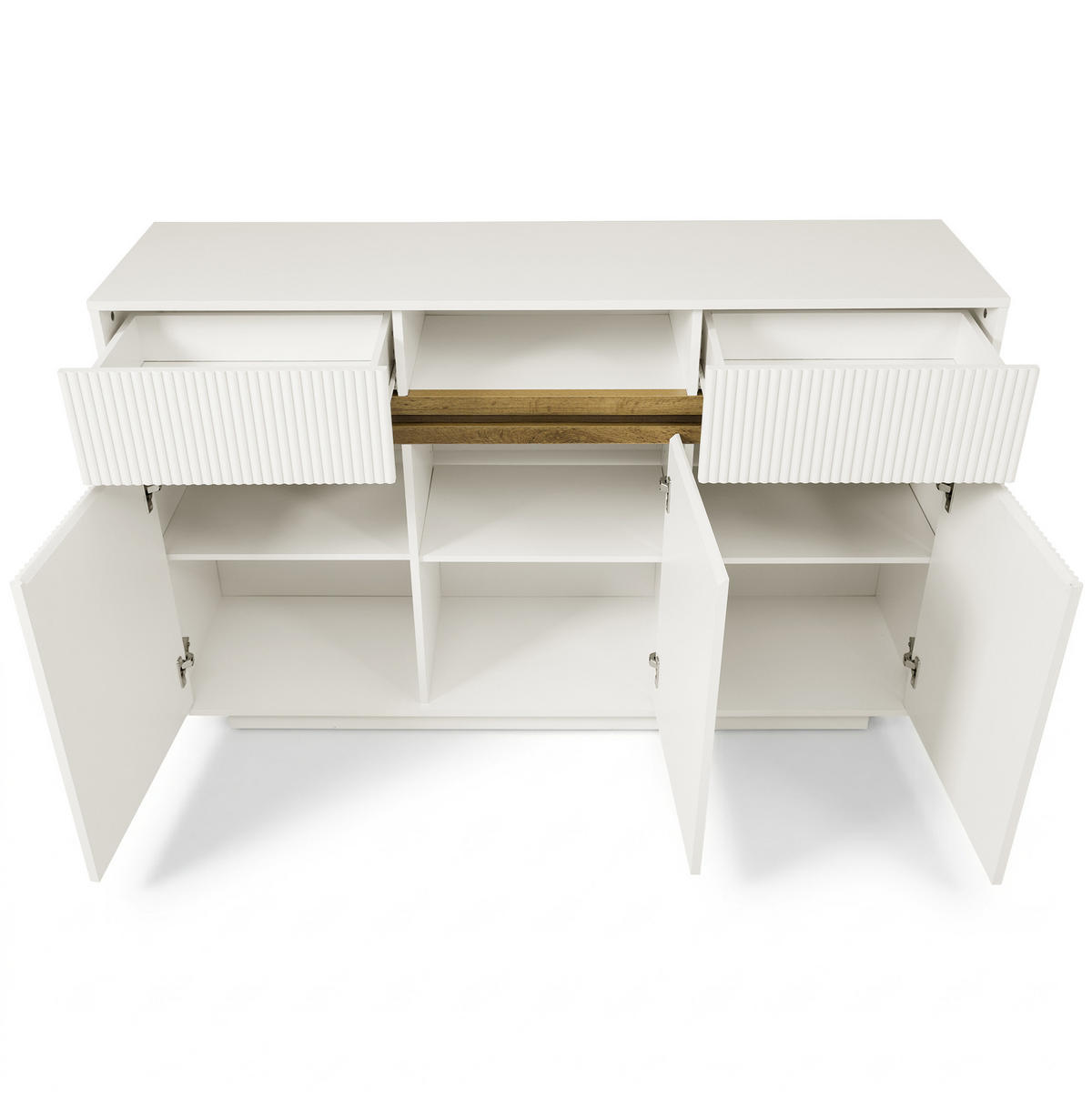 SIDEBOARD 140/40/85 cm aus Holz mit LED-Beleuchtung Weiß - Weiß, Holzwerkstoff (140/85/40cm) - Modenvie
