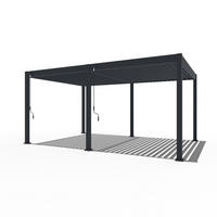 PERGOLA Terrassenüberdachung Superior Aluminium freistehend | 3,6 x 5,3 M | Lamellendach anthrazit - Anthrazit, Metall (530/255/360cm) - PergoLine
