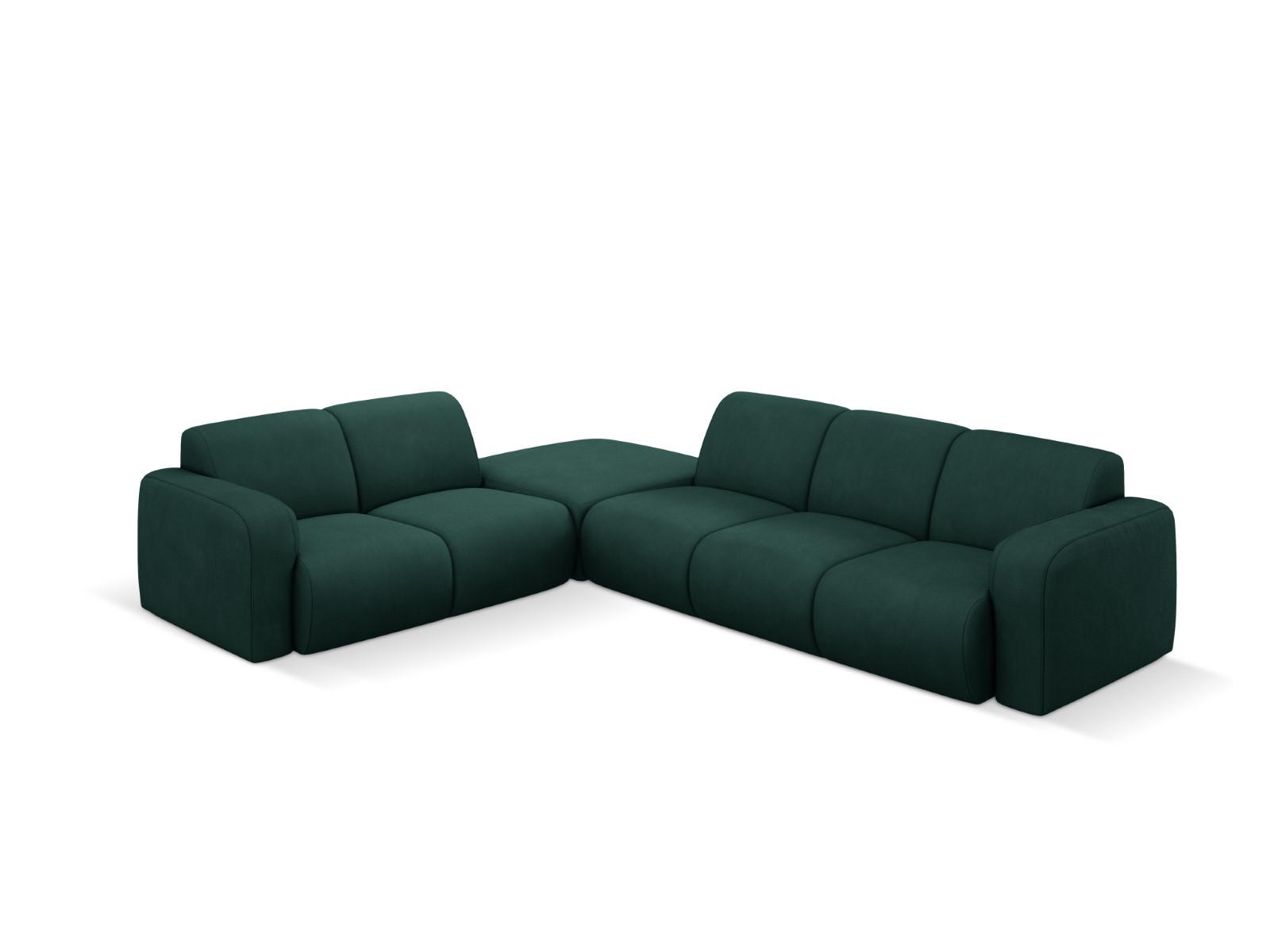 Thumbnail - Micadoni Ecksofa, Dunkelgrün, Textil, 6-Sitzer, L-Form, 315x250 cm, Hergestellt in Europa, Oeko-Tex®, Wohnzimmer, Sofas ...