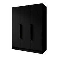 FLÜGELTÜRENSCHRANK PORTO - Schwarz, Holzwerkstoff (150/200/51cm) - Meblini