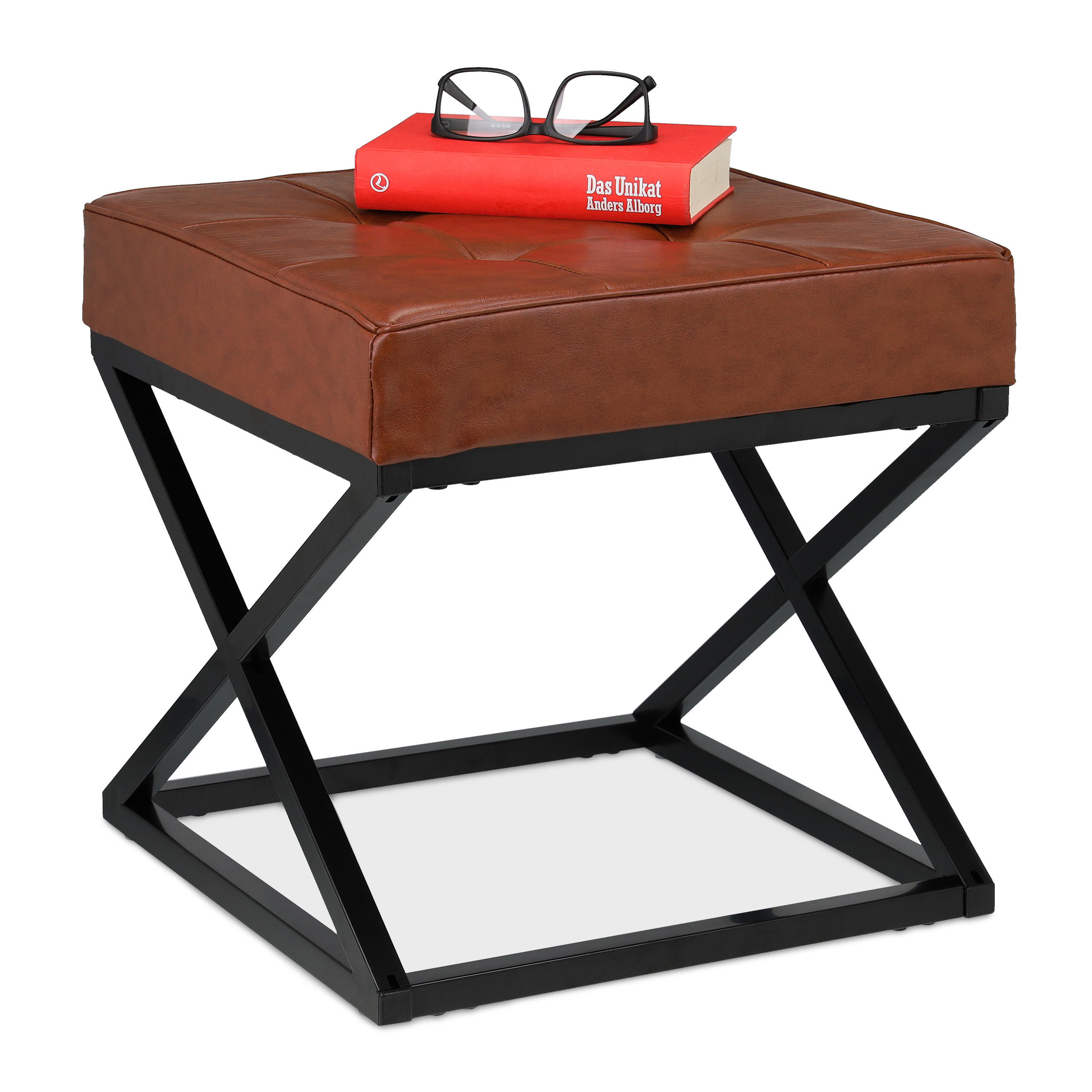 SITZHOCKER - Multicolor, Holzwerkstoff/Kunststoff (41/41/41cm) - Relaxdays