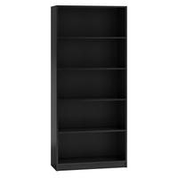 BÜCHERREGAL Schwarz 80/182/30 - Schwarz, Holzwerkstoff (80/182/30cm) - RAUMHIRSCH FURNITURE