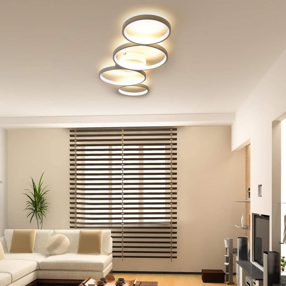 LED-DECKENLEUCHTE Luneau 5.8/88/31cm - Weiß, Metall (88/5.8/31cm) - Nettlife