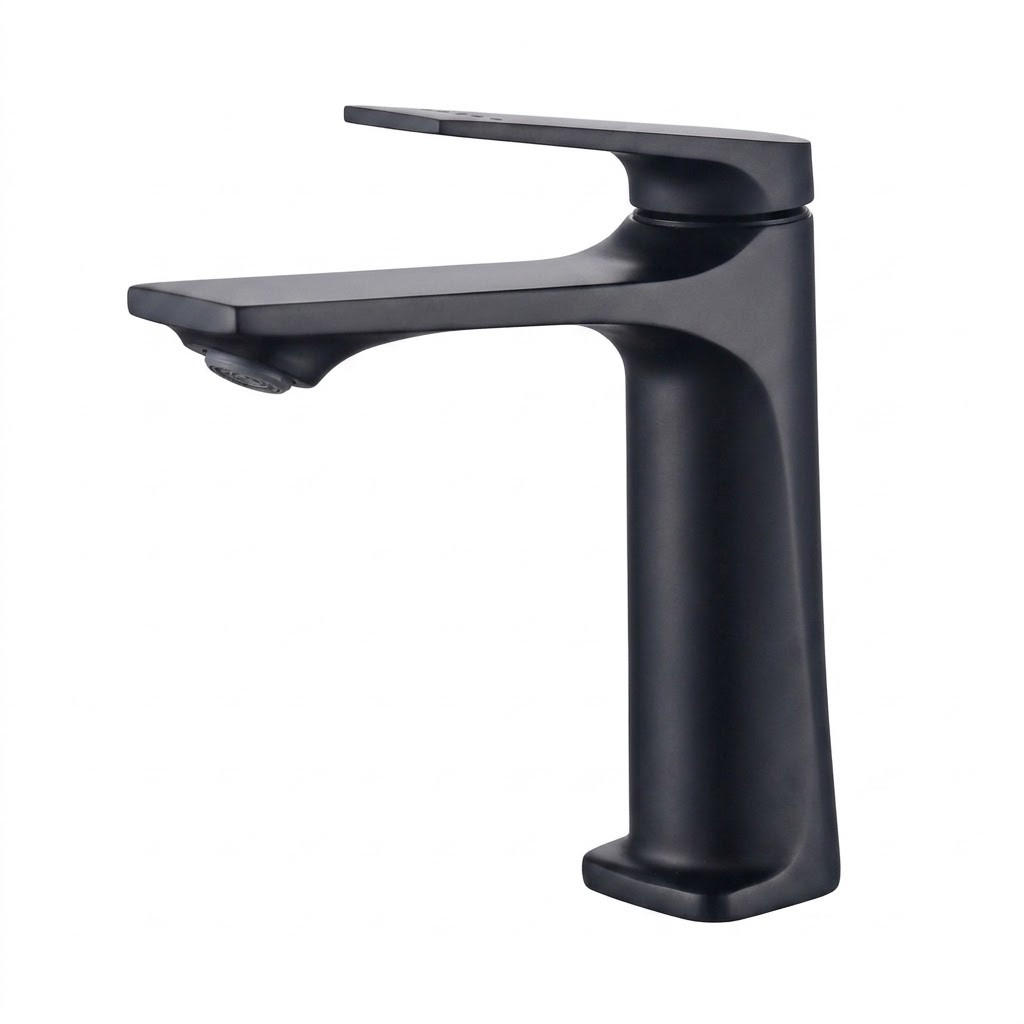 BADEZIMMERARMATUR, 17,5 x 15 cm, schwarz - Schwarz, Metall (20/10/15cm) - Vallsero