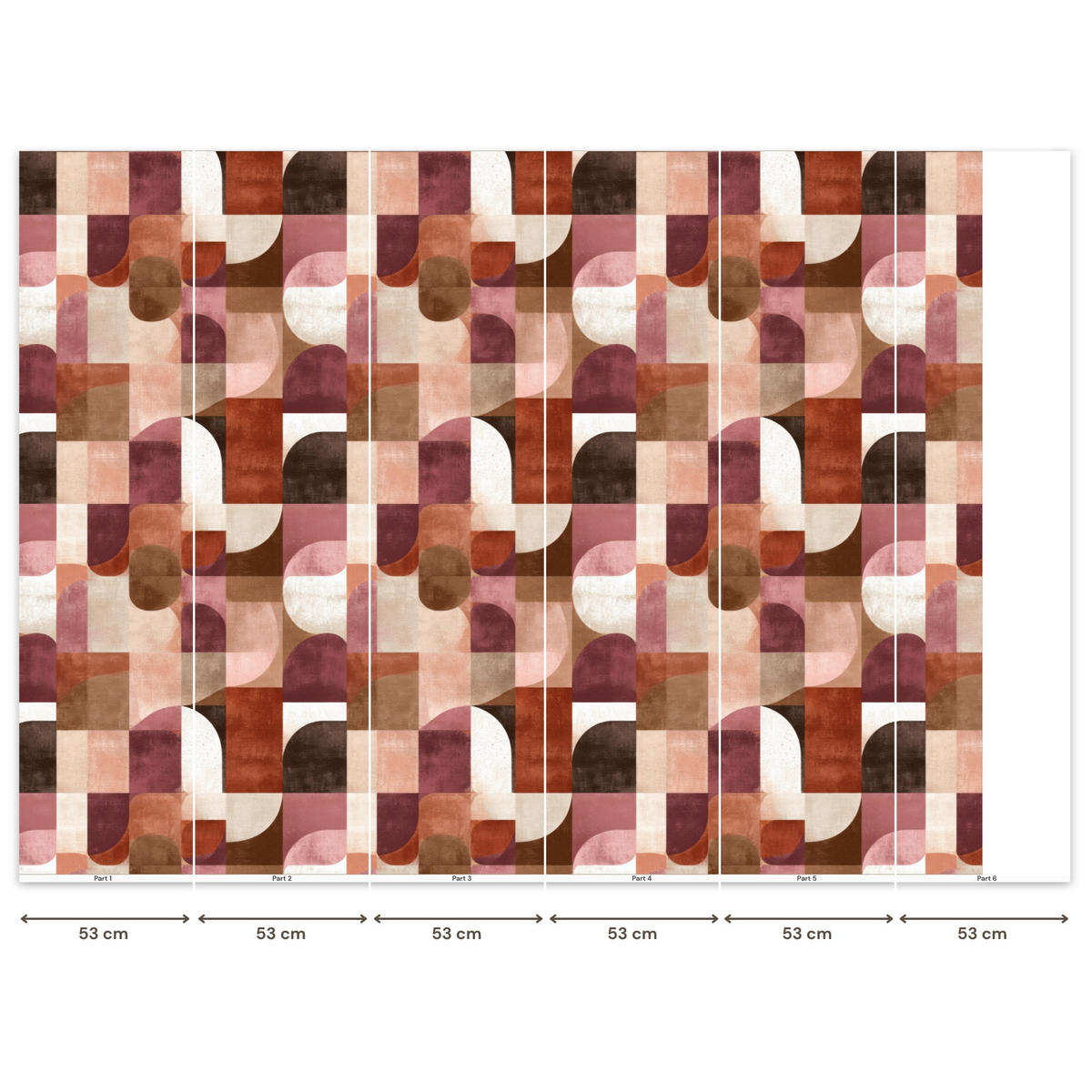TAPETE - Geometrie - Modern - Retro - 280x200 cm - Multicolor, Papier (280/200cm) - OnlyWow