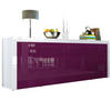 SIDEBOARD La Paz Brombeer Hochglanz / Weiß Hochglanz - Brombeere, Holzwerkstoff (200/72/35cm) - Vladon
