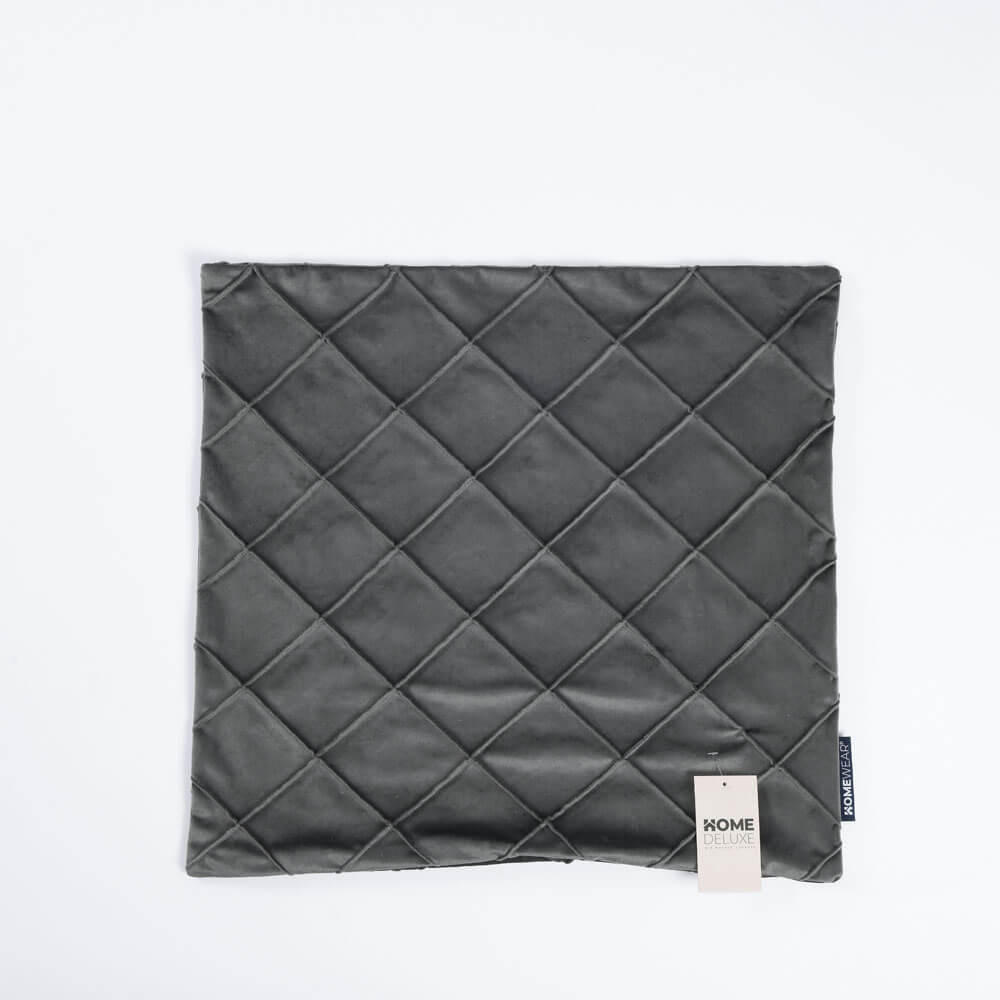 KISSENBEZUG LORI - Anthrazit, ohne Kissenfüllung - Anthrazit, Kunststoff (50/50cm) - Home Deluxe