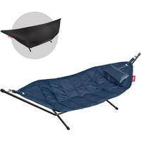 HÄNGEMATTE – Fatboy Headdemock Deluxe Dunkelblau – Für 2 Personen, Metallgestell, Outdoor, UV-beständig, Wasser- & Schmutzabweisend, Garten & Terrasse - Dunkelblau, Textil (330/110/127cm) - FATBOY